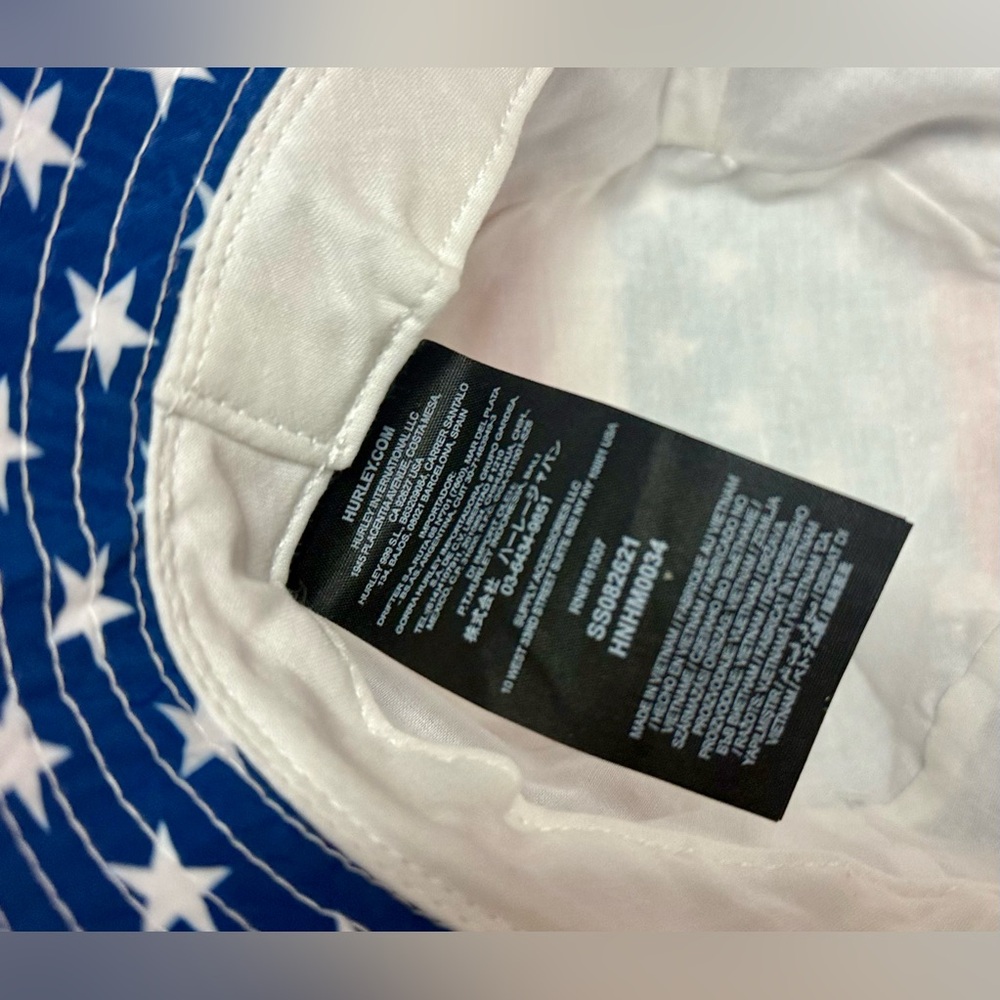 🆕HURLEY Unisex Patriotic Flag Bucket Hat - Red, White & Blue - Picture 13 of 17